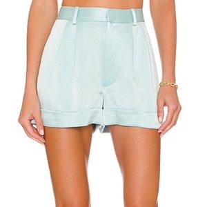 Alice and Olivia Blue silk shorts